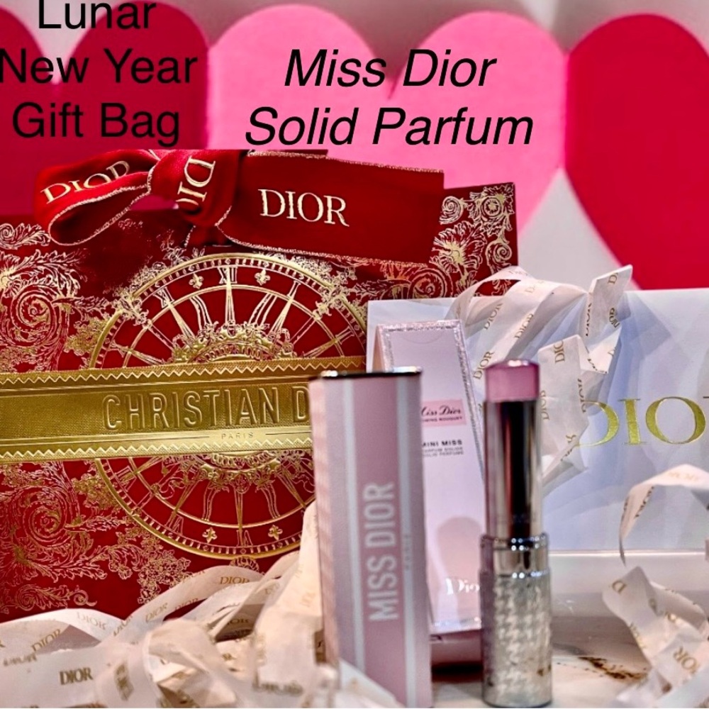 Dior NWT Solid Parfum Miss Dior Blooming Bouquet & Gift Bag-Lunar New Year
